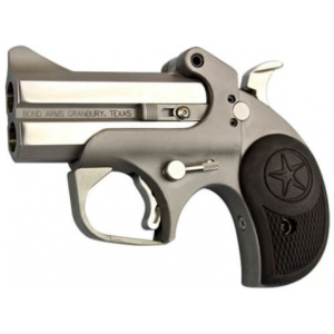 Bond Arms Rowdy 410/45 Long Colt Derringer – 2 Rounds, 3″ Barrel, Rubber Grips, Stainless/Silver