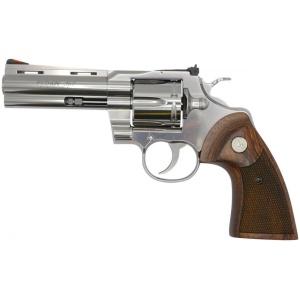 Colt Python .357 Magnum 4.25″ Stainless 6 Shot Revolver – 6 Rounds, 4.25″ Barrel, Stainless/Silver