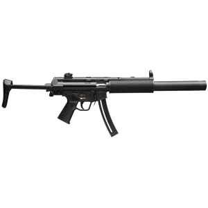 H&K MP5 .22 LR Faux Suppressor Rifle – 25+1 Rounds, 16.1″ Barrel, Black Stock, Synthetic