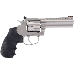 Colt King Cobra Target .22 LR 4.25″ Stainless, 10 Shot Revolver – 10 Rounds, 4.25″ Barrel, Rubber Grips, Stainless/Silver, Adjustable Sights