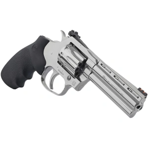 Colt King Cobra Target .22 LR 4.25″ Stainless, 10 Shot Revolver – 10 Rounds, 4.25″ Barrel, Rubber Grips, Stainless/Silver, Adjustable Sights