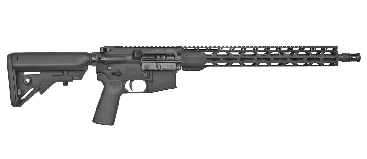 Radical RF-15 Socom 5.56 NATO AR-15 w/15″ RPR Rail – 30 Rounds, 16″ Barrel, 6-Position Black Stock, Synthetic, Blue/Black