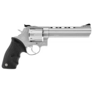 Taurus 44 6.5″ Ported 44mag Revolver – 6 Rounds, 6.5″ Barrel, Rubber Grips, Stainless/Silver, 3-Dot Sights