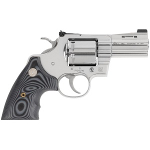 Colt Python Combat Elite .357 Magnum 3″ Stainless, Unfluted Cylinder, G10 Grips, Front Night Sight – 6 Rounds, 3″ Barrel, Stainless/Silver