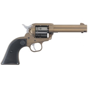 Ruger Wrangler Bronze 4.62″ 22 Long Rifle Revolver – 6 Rounds, 4.62″ Barrel, Polymer Grips, FDE/Tan, 3-Dot Sights