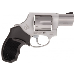 Taurus 856 Ultra-Lite Stainless Concealed Hammer 38 Special Revolver – 6 Rounds, 2″ Barrel, Rubber Grips, Stainless/Silver, 3-Dot Sights