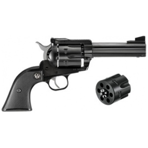 Ruger Blackhawk Convertible Blued 4.62″ 357 Magnum / 9mm Revolver – 6 Rounds, 4.625″ Barrel, Polymer Grips, Blue/Black, Adjustable Sights