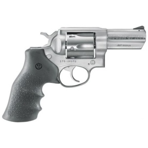 Ruger GP100 357 Magnum 3″ Stainless, Hogue Grip, 6 Shot Revolver – 6 Rounds, 3″ Barrel, Rubber Grips, Stainless/Silver