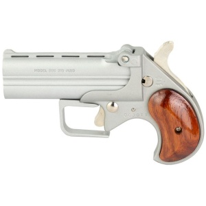 OLD WEST BIG BORE .380ACP Silver Rosewood – 2 Rounds, 3.5″ Barrel, Wood Grips, Stainless/Silver, Iron Sights