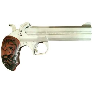 Bond Arms Texan 410/45 Long Colt Derringer – 2 Rounds, 6″ Barrel, Wood Grips, Stainless/Silver