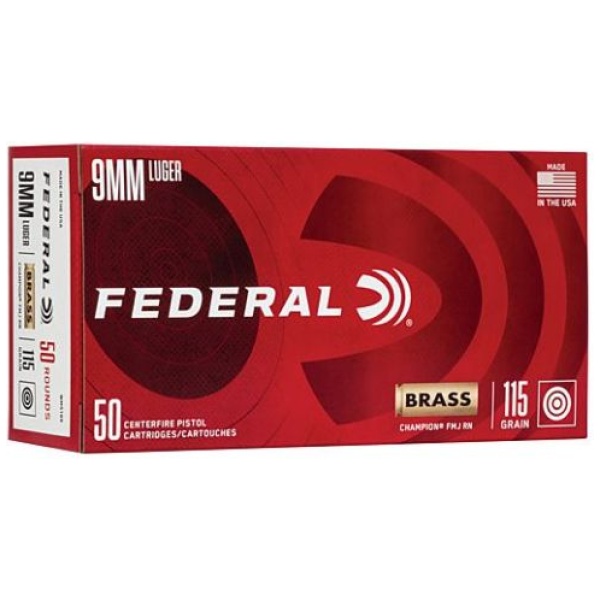 Federal Champion 9mm 115gr Full Metal