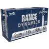 Fiocchi Range Dynamics Ammo 9mm 124gr Full Metal