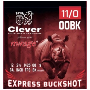 Clever Mirage Express Buckshot 12ga 2-3/4″ 00-Buck 9-pellet 25rd box