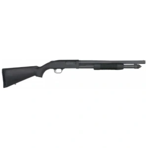 Mossberg & Sons 590 Tactical 18″ 12 Gauge Shotgun – 6+1 Rounds, 18.5″ Barrel, 3″ Chamber, Black Synthetic Stock, Synthetic, Blue/Black