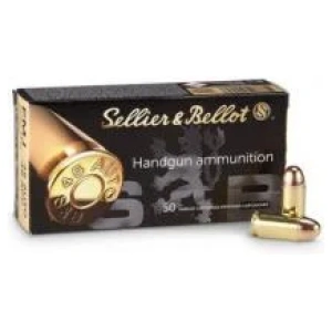 Sellier & Bellot Full Metal Jacket 45 ACP Ammo 50 Round Box – Brass Casing