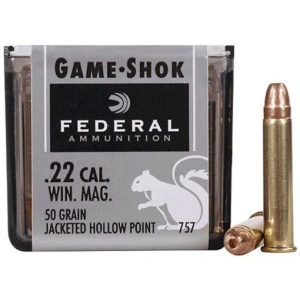 Federal .22 WMR 50 Grain Jacketed Hollow Point 50rd – Brass Casing