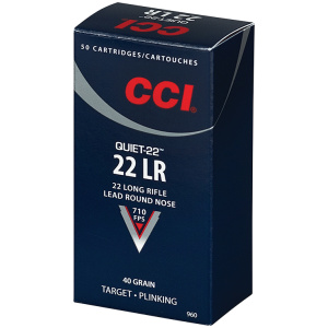 CCI Quiet-22 .22 LR 40 Grain LRN 50rd box – Brass Casing