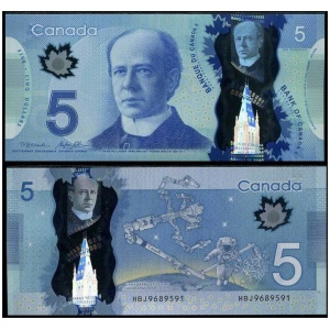 CAD $5 bill